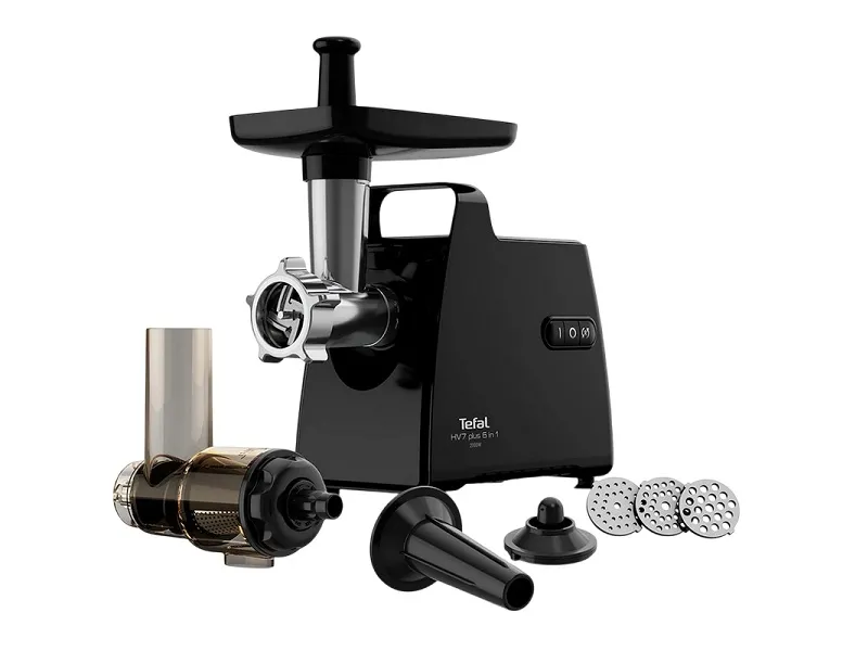 Мясорубка Tefal NE553838 (2.8кг/мин, 2000Вт, 3 диска для фарша, 3 насадки) чёрная купить по самой низкой цене