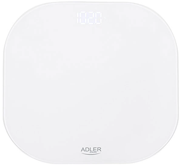 Весы напольные для ванной комнаты Adler AD 8188w (электрон, стекло, 180/0.1кг, ЖК-экран) white купить по самой низкой цене