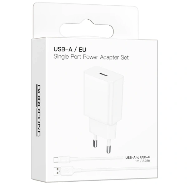 Зарядное устр. (СЗУ) Borofone BA110A Lemi 7.5W (1USB-A) + кабель USB to Type-C (White) купить по самой низкой цене