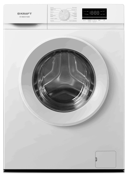 Стиральная машина Kraft KF-MBDS7108W (Инвертор.мотор, 7кг, 1000об/м, A+++, фронталь.загр, white) 60х39х84 купить по самой низкой цене