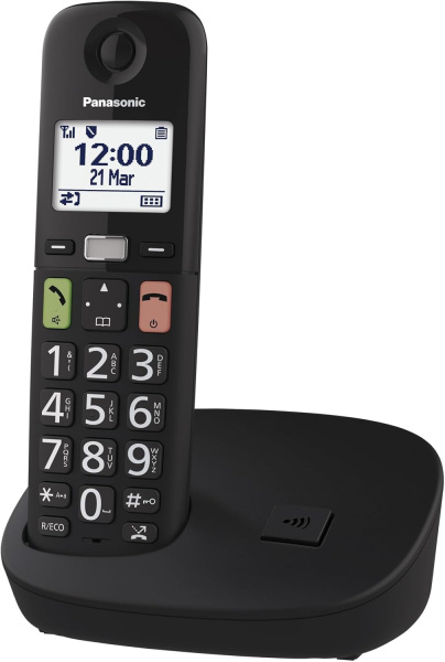 Тел/радио KX-TGU110UAB PANASONIC DECT, буд-к,АОН черный купить по самой низкой цене