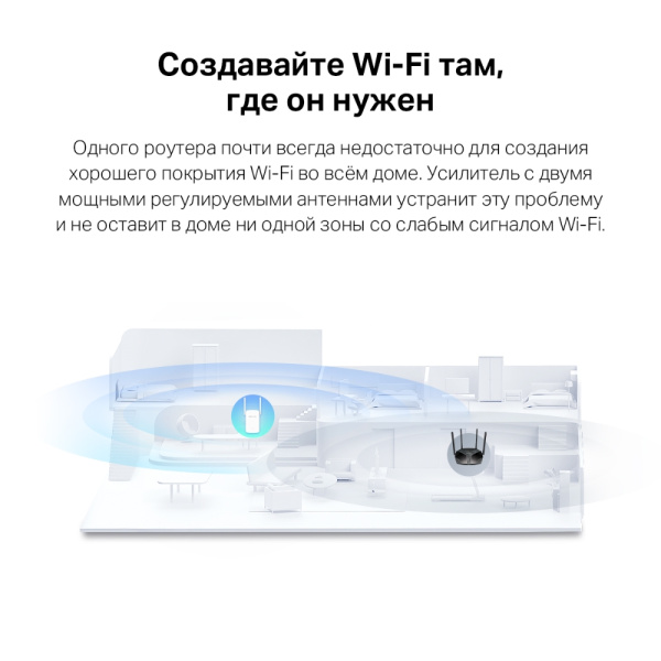 Усилитель беспровод.сигнала WiFi (репитер) AC1500 MERCUSYS (ME60X) 5/2.4ГГц 1201/300Мбит/с купить по самой низкой цене