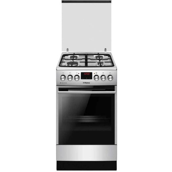 Плита комбинированная Hansa FCMS582258 4конф, эл.духовка, 62л, нержав.сталь/чугун, автоподжиг, газ контроль купить по самой низкой цене