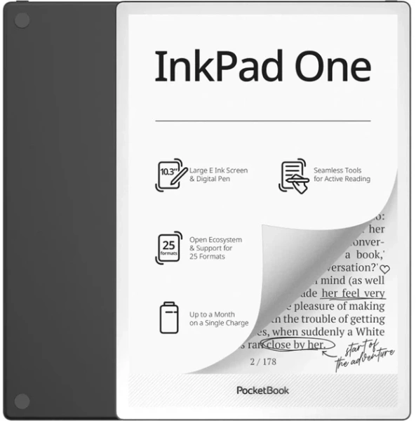 Электронная книга PocketBook InkPad One 10.3""/32Gb/E-Ink CARTA (PB1030-8-WW) подсветка, 1872x1404, BT/WiFi купить по самой низкой цене