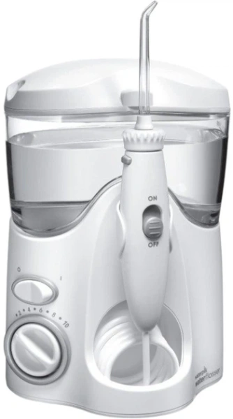 Ирригатор полости рта WaterPik WF-100 EU, белый (6 насадок, 650мл, питание от сети) купить по самой низкой цене