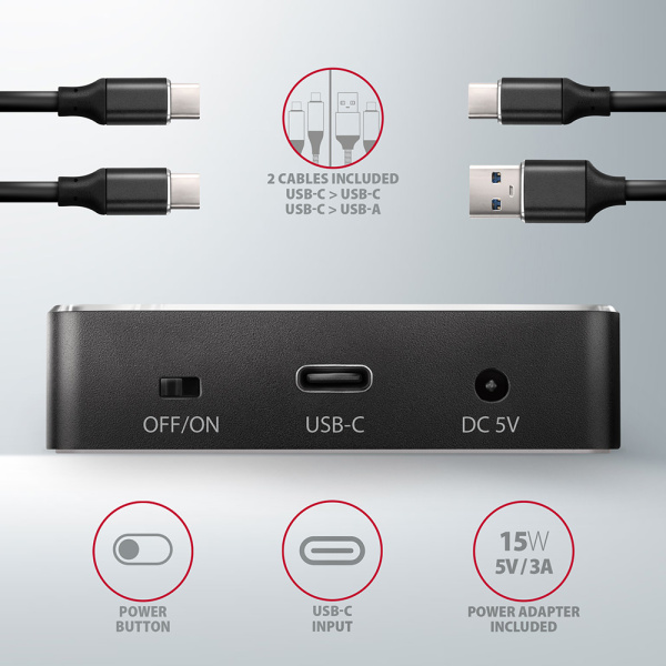 Док-станция AXAGON (ADSA-M2C) для 2*NVMe (PCI-Express) M.2, USB 3.2 Gen 2 купить по самой низкой цене