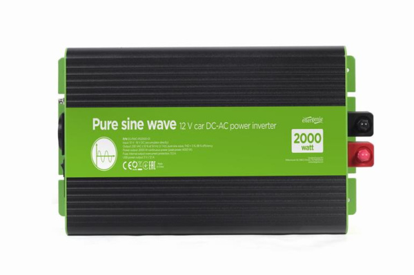 Инвертор Gembird EG-PWC-PS2000-01 2000Вт,10-16 VDC (от аккум-ра) -> ~220В+USB 5В до 2,1А купить по самой низкой цене