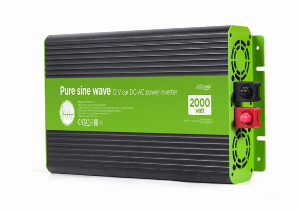 Инвертор Gembird EG-PWC-PS2000-01 2000Вт,10-16 VDC (от аккум-ра) -> ~220В+USB 5В до 2,1А купить по самой низкой цене