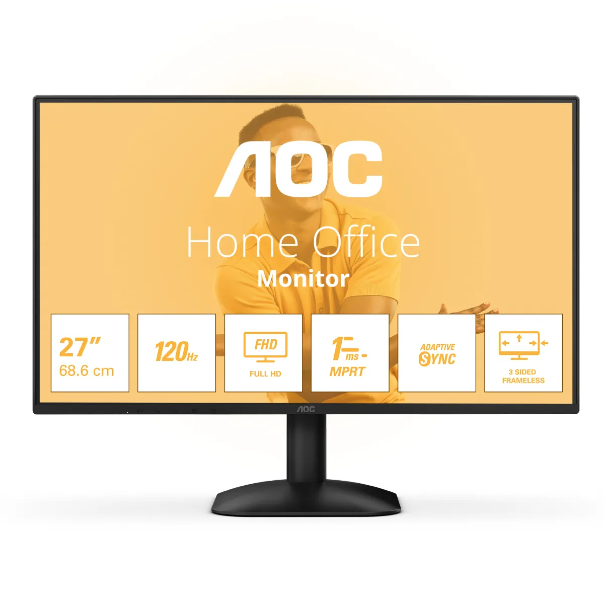 Монитор 27' AOC 27B31H (IPS, 1920x1080 120Hz, 20M:1, 4мс GtG, 300кд/м2, HDMI/D-Sub) купить по самой низкой цене