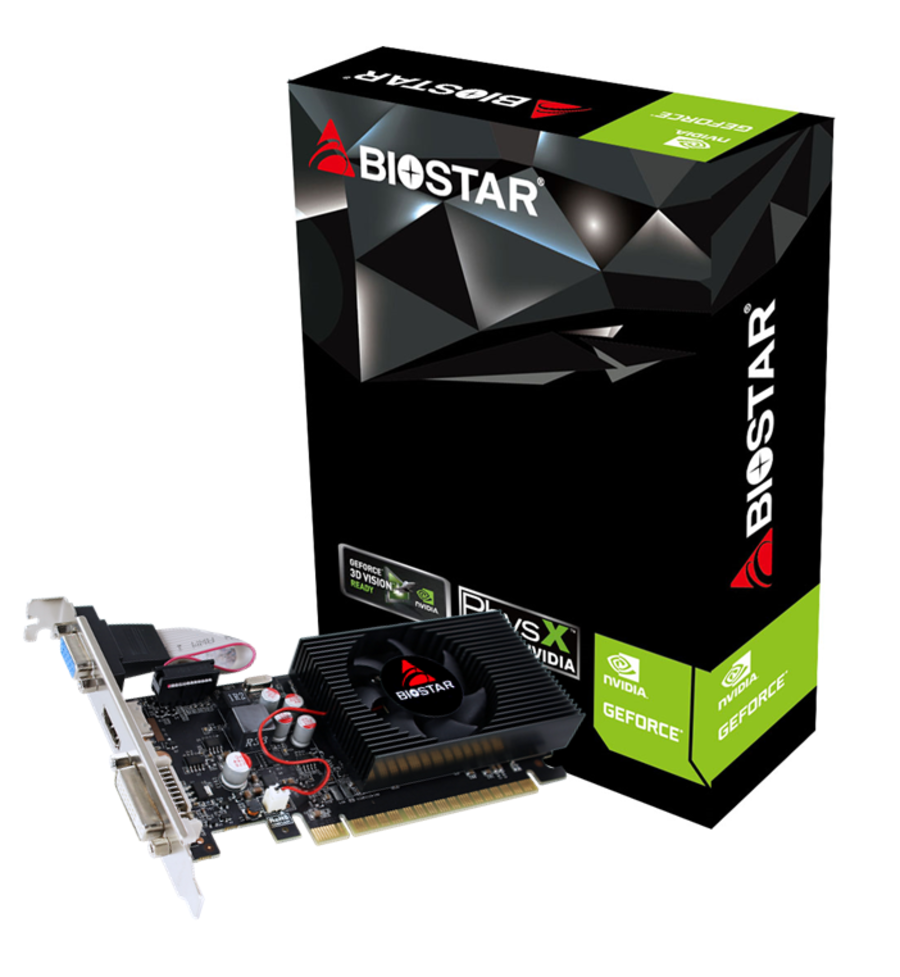 Видеокарта PCI-E 2.0 2Gb GDDR3 BIOSTAR GeForce GT730 (VN7313THX1) 128b, DSub/DVI/HDMI купить по самой низкой цене