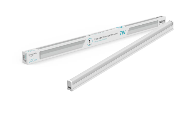Светильник линейный LED GAUSS TL (130411207) 7W, 500lm, 4000K, матовый, 563х22х33мм, IP20 купить по самой низкой цене