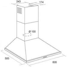Вытяжка каминная SHIVAKI (Shivaki-0760 Prima  white) 700 м.куб/час  600х500х950 купить по самой низкой цене
