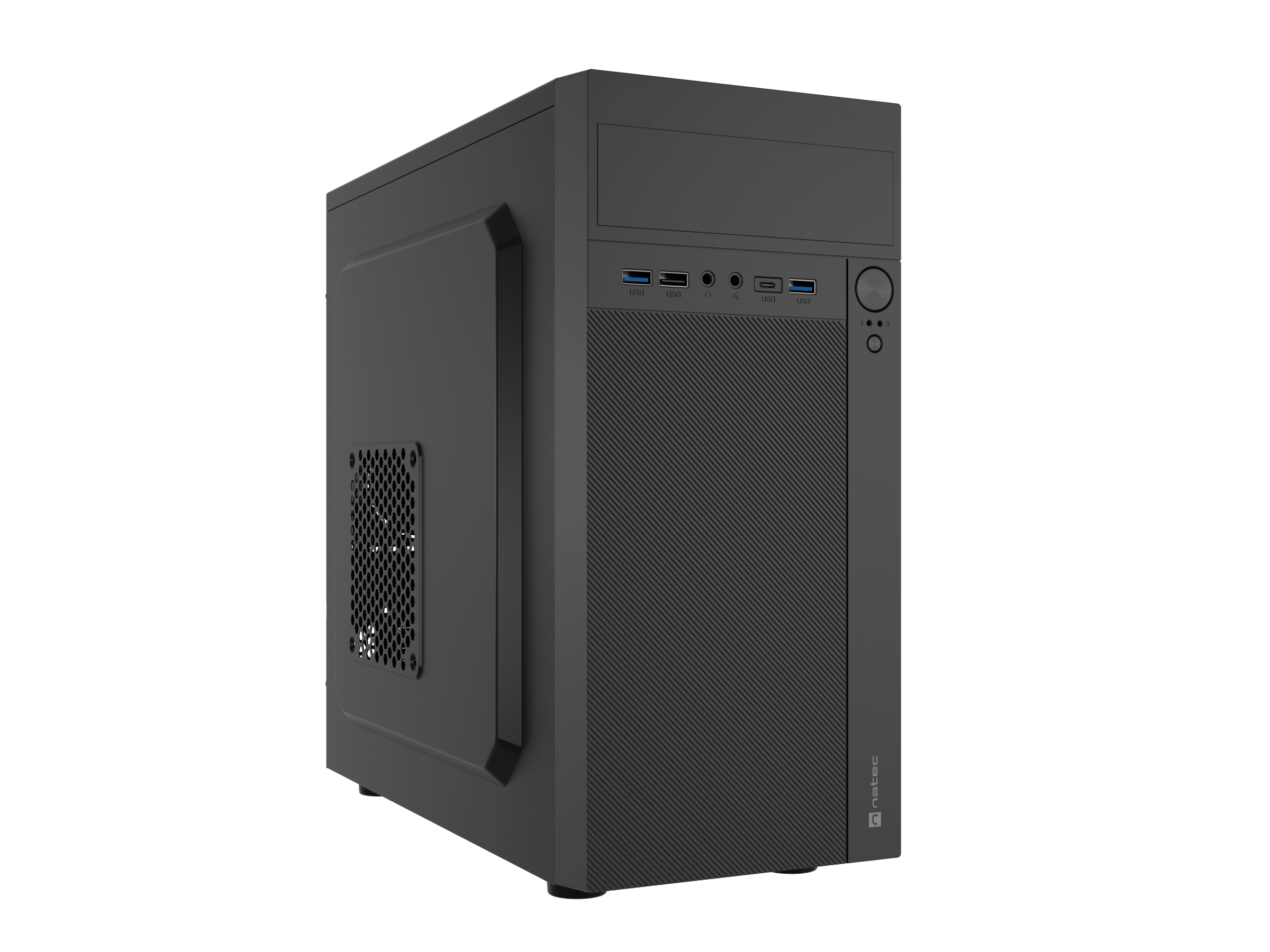 Корпус MiniTower mATX NATEC Helix USB-C (NPC-2171) Mini-ITX/mATX, черн. без БП, FAN 1*80mm купить по самой низкой цене