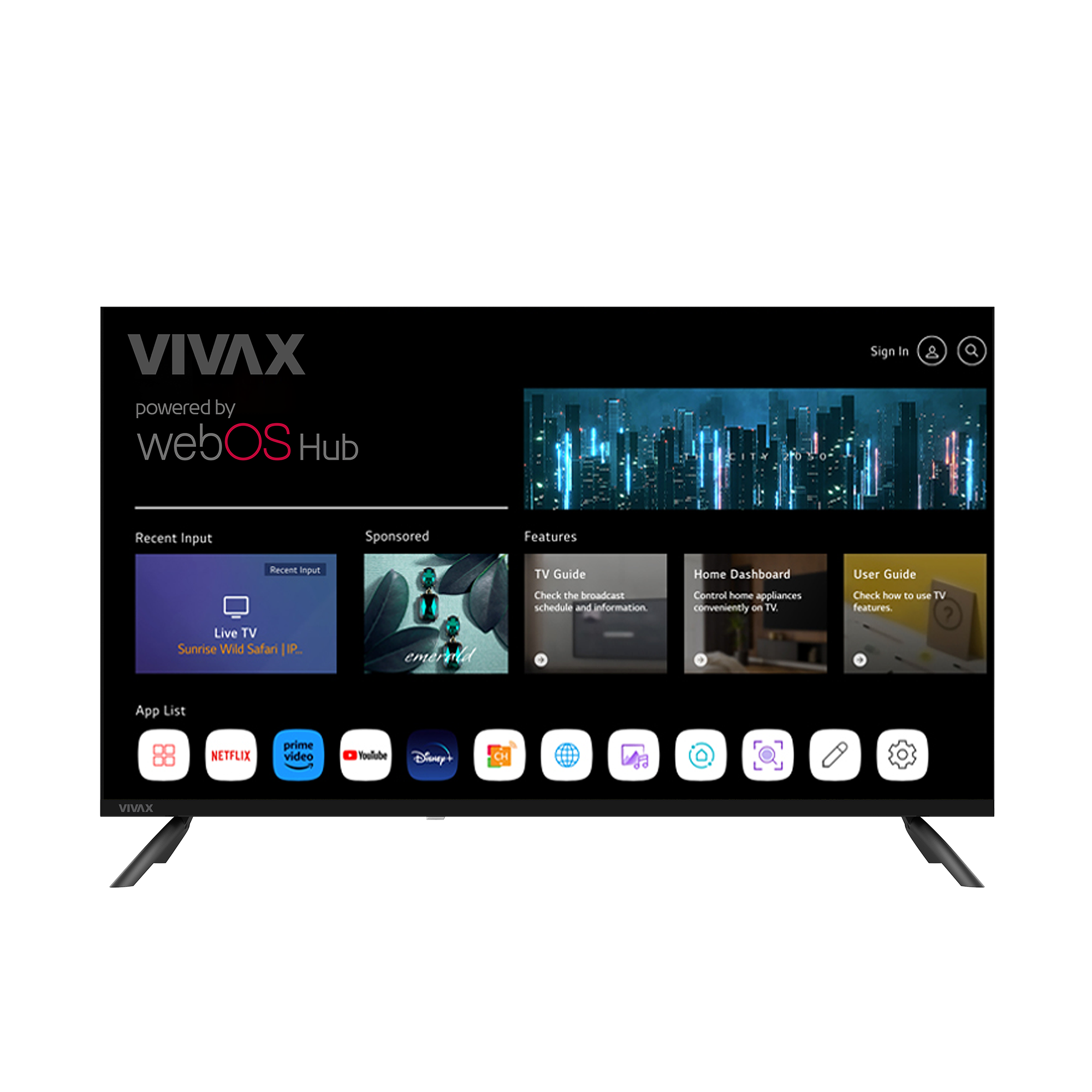 40' Телевизор LCD VIVAX IMAGO TV-40LE110WO (SmTV, WiFi/BT, HDMI/USB/LAN, FHD, DVB-T2/C/S2, webOS)  0001382085 купить по самой низкой цене