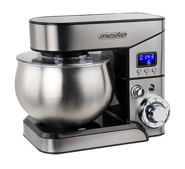 Кухонный комбайн Mesko MS 4228 (1300-2000Вт, 6 скоростей, емкость чаши 5л. из нержавеющей стали, 3 насадки) купить по самой низкой цене