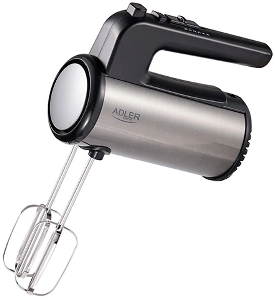 Миксер Adler AD 4232 (ручной, 500Вт/max 900Вт, 5 скор, турборежим, насадки для теста) серебр. купить по самой низкой цене