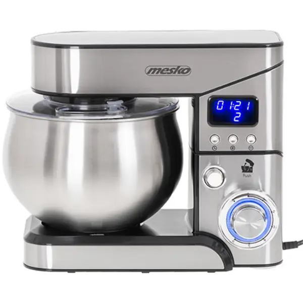 Кухонный комбайн Mesko MS 4228 (1300-2000Вт, 6 скоростей, емкость чаши 5л. из нержавеющей стали, 3 насадки) купить по самой низкой цене