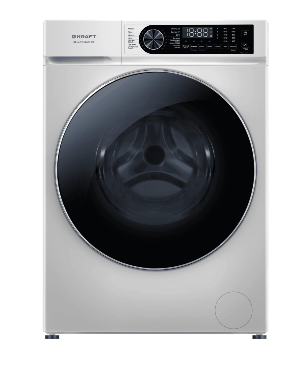Стиральная машина Kraft KF-MDDS10123W (Инверторный мотор, 10.5кг, 1200об/м, A+++, фронталь.загр) купить по самой низкой цене