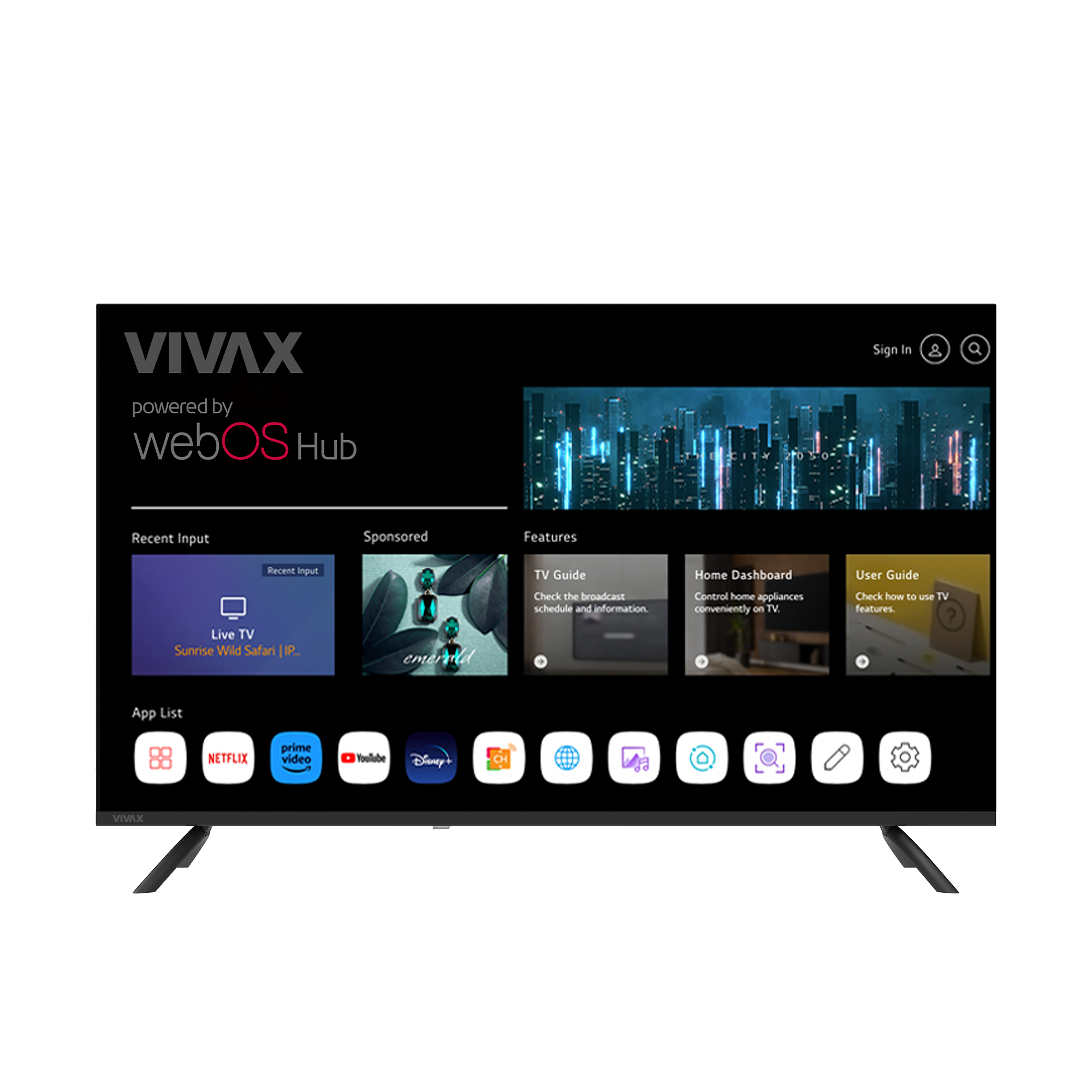 43' Телевизор LCD VIVAX IMAGO TV-43LE110WO (SmTV, WiFi/BT, HDMI/USB/LAN, FHD, DVB-T2/C/S2, webOS)  0001382088 купить по самой низкой цене