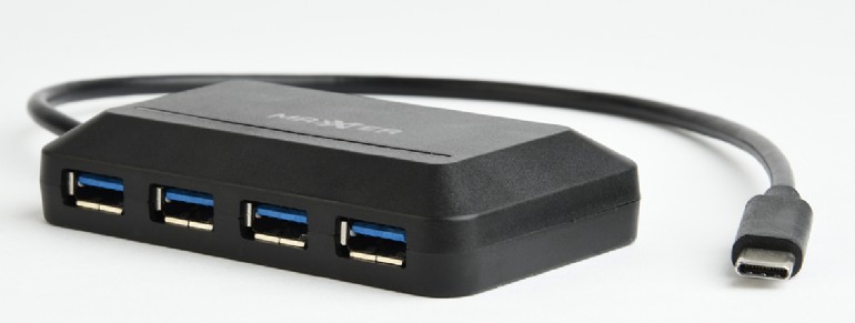 HUB  4x Port USB 3.1 Maxxter (ACT-HUB3C-4P) Input 1x USB 3.2 Gen1 Type-C, Output 4x USB 3.2 gEN1 Type-A, Black купить по самой низкой цене