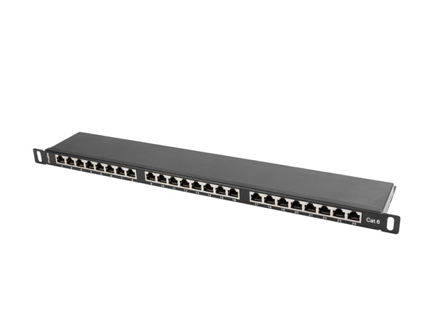 Patch Panel 19', 0.5U, 24port, CAT.6, FTP, LANBERG (PPS6-0024-B) black с органайзером для проводов купить по самой низкой цене