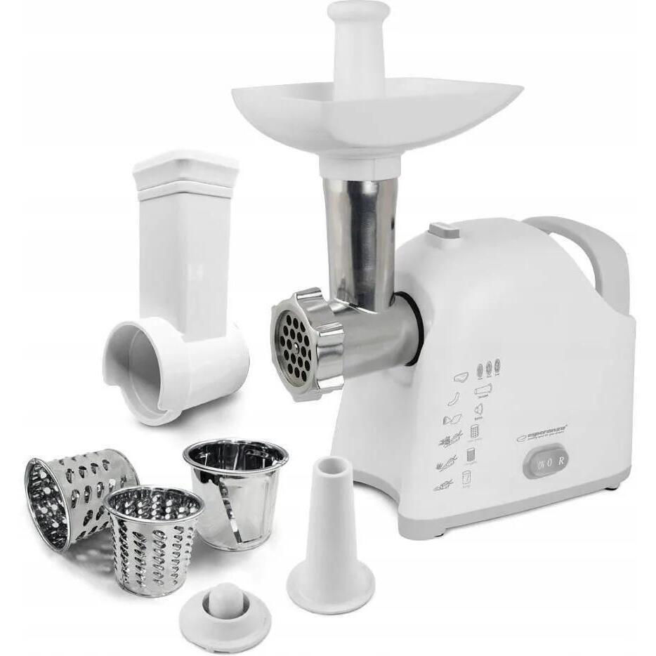 Мясорубка Esperanza Wellington EKM033 (2кг/мин, 2200Вт, 3*диска для фарша, 3*насдки) белая купить по самой низкой цене