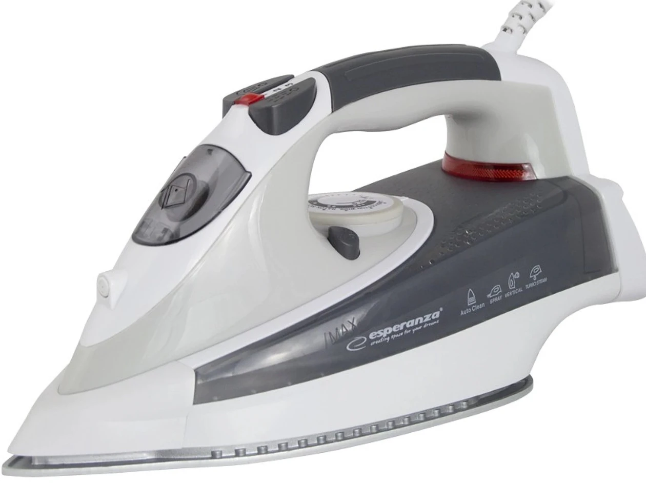 Утюг Esperanza CHINO (EHI009) 2400Вт, подошва-керамика, вертикаль.отпаривание, белый купить по самой низкой цене