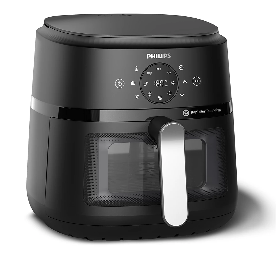 Аэрофритюрница Philips NA231/00 (1700Вт, 6.2л, таймер, сенсорное упр.) чёрная купить по самой низкой цене