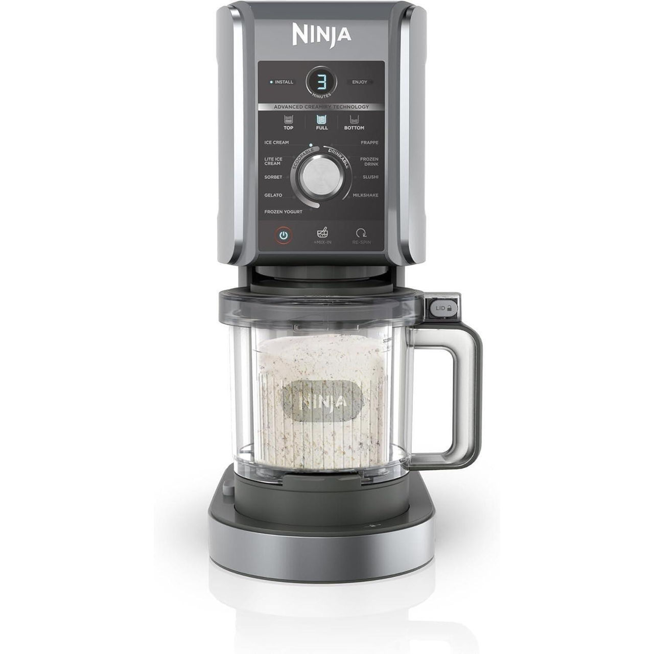 Мороженица Ninja CREAMi Deluxe10-в-1 (NC502EU) 800Вт, 0.7л, серебр. купить по самой низкой цене