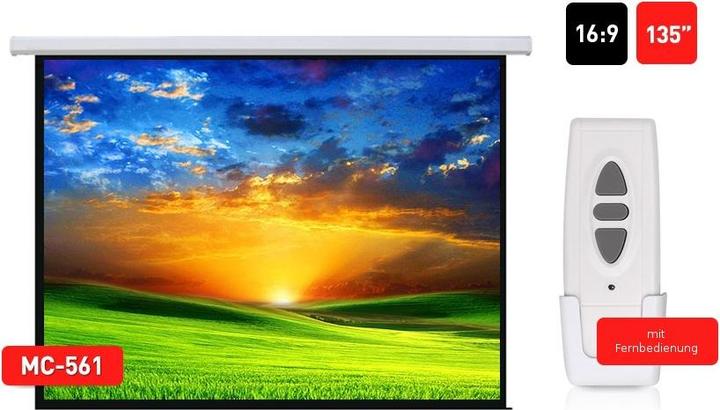 Проекционный экран Maclean MC-561 135' 16:9 300x168см, электрический, настенный, Д/У купить по самой низкой цене