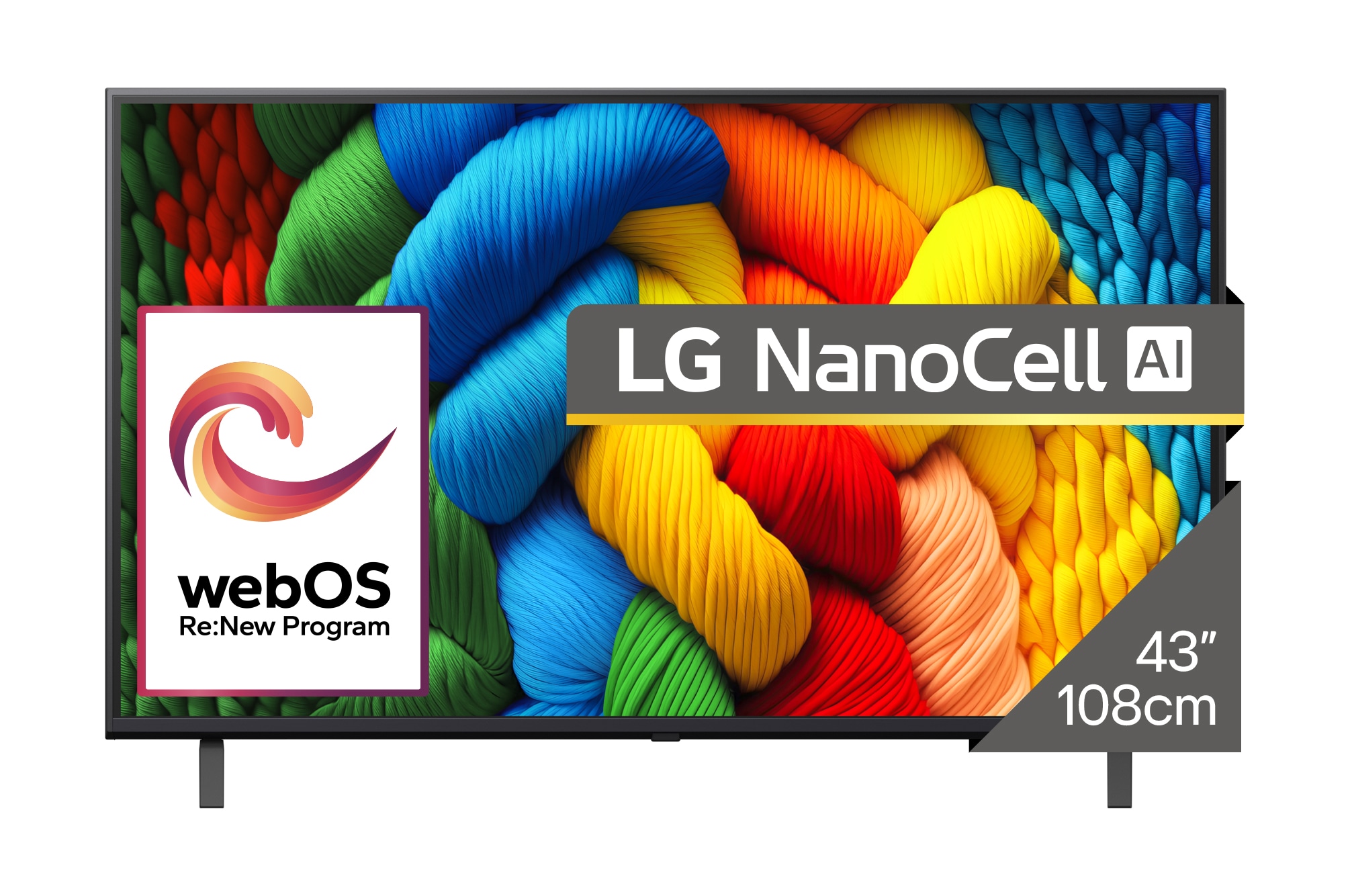 43' Телевизор LED LG  43NANO80A3B, SmTV, 4K UHD (3840 x 2160), webOS 25, WF/BT/Lan, HDR10, DVB-T2CS2 купить по самой низкой цене