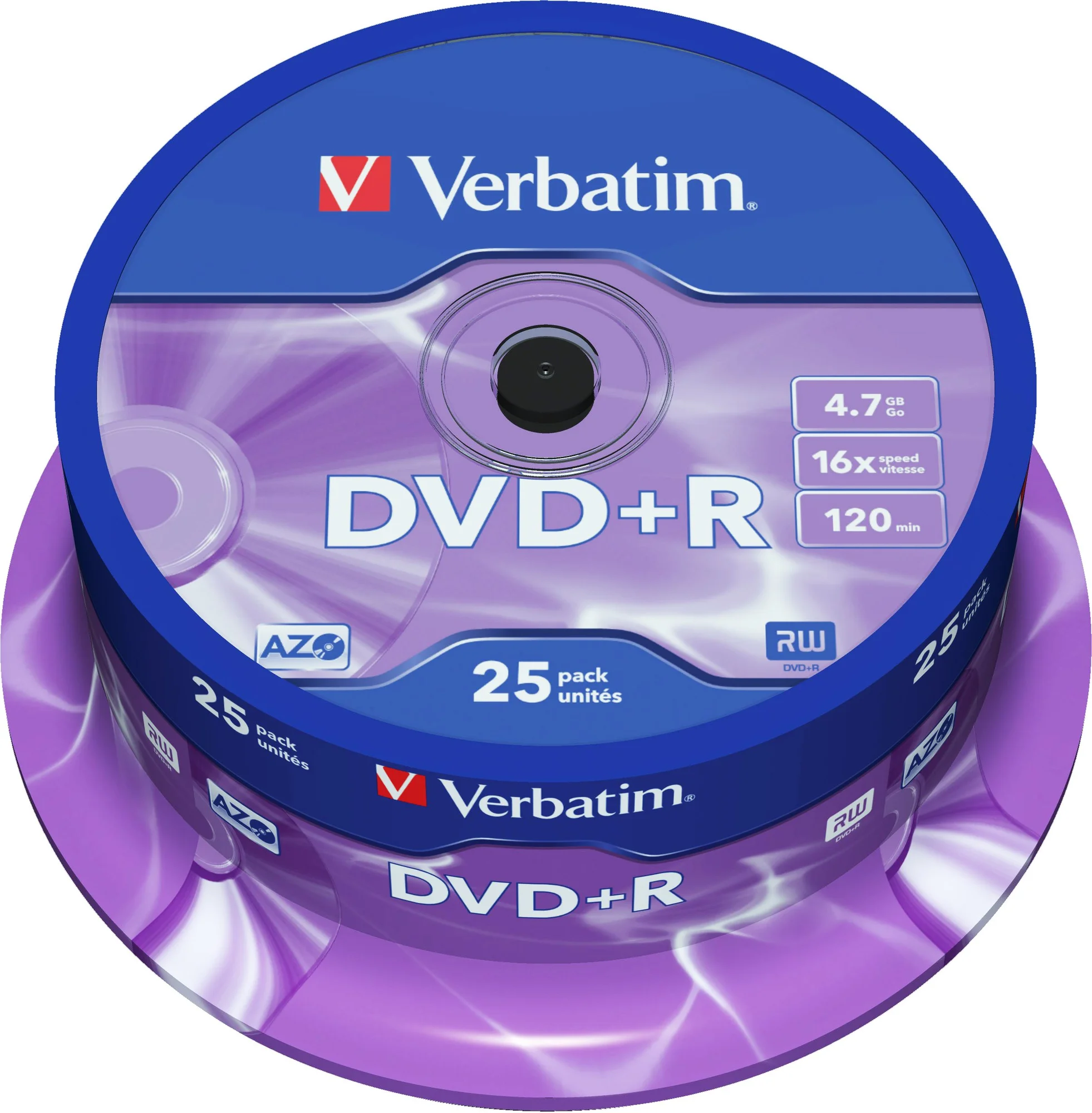 Диск DVD+R VERBATIM 16X 4,7GB  (25шт./уп)  (43550/43551/43500/43498) купить по самой низкой цене