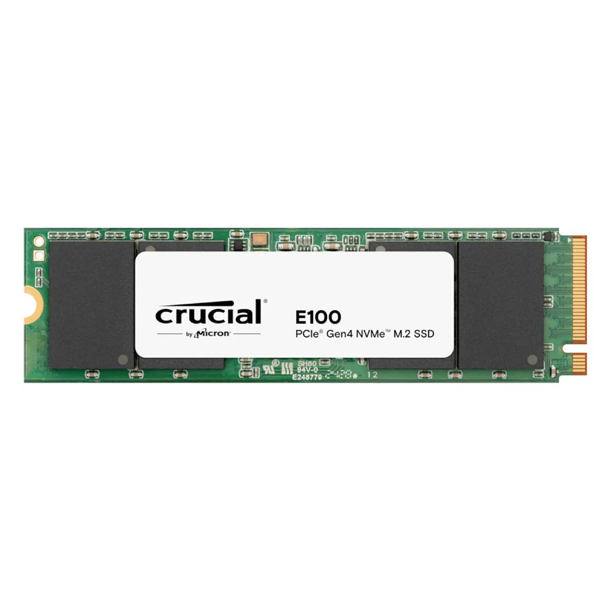 SSD 480Гб, M.2 2280, PCI-E 4.0 4x, NVMe, Crucial E100 (CT480E100SSD8) R/W 4700/2500MB/s купить по самой низкой цене