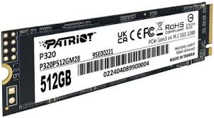 SSD 512Гб, M.2, 2280/PCI-E 3.0 4x, NVMe, Patriot P320 (P320P512GM28) 3D TLC NAND, R/W 3000/2200МБ/с SSD 512Гб, M.2, 2280/PCI-E 3.0 4x, NVMe, Patriot P320 (P320P512GM28) 3D TLC NAND, R/W 3000/2200МБ/с купить по самой низкой цене