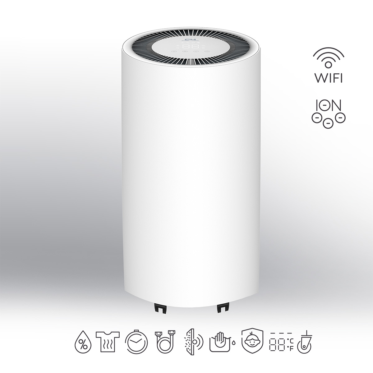 Осушитель воздуха мобильный Cooper&Hunter CH-D008WDC-16LDWF (Wi-Fi, 250Bт, произв.16л/сутки, площ.помещ. 22м2) купить по самой низкой цене