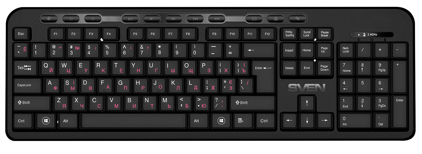 Клавиатура+мышь SVEN KB-C3200W беспроводная, USB, black Уценка! купить по самой низкой цене