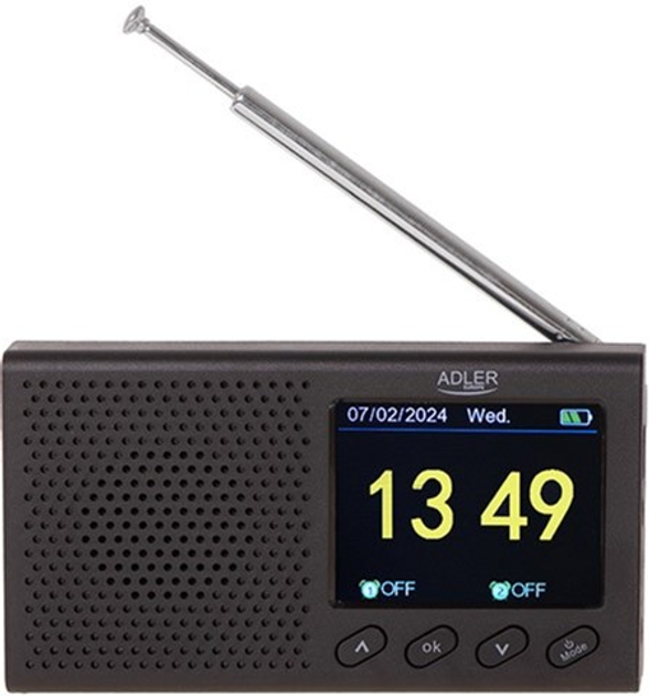Радиоприемник Adler AD 1198 (BT 5.0, FM 87 - 108МГц, RMS 3W, LCD дисплей, будильник) купить по самой низкой цене