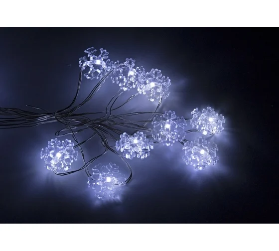 Гирлянда  'Снежинки' (303-010) 2м, 20 диодов, цвет белый   REXAN Уценка! купить по самой низкой цене