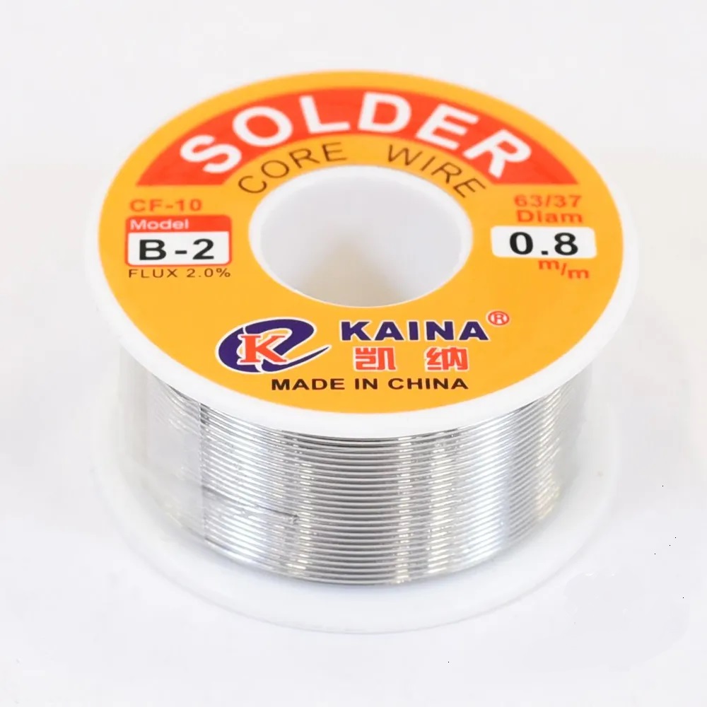 Припой с флюсом SOLDER D 0.8, 100гр, POS 63 катушка с канифолью KAINA купить по самой низкой цене