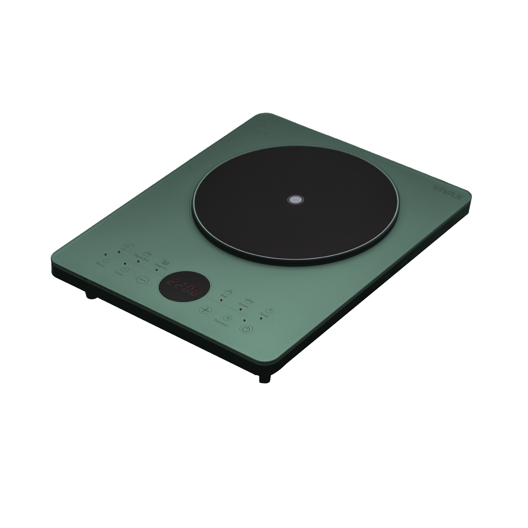 Панель варочная электрич. индукционная VIVAX HPI-2200TPG (1 конф, стеклокерамика, сенсорная) GREEN 0001388685 купить по самой низкой цене