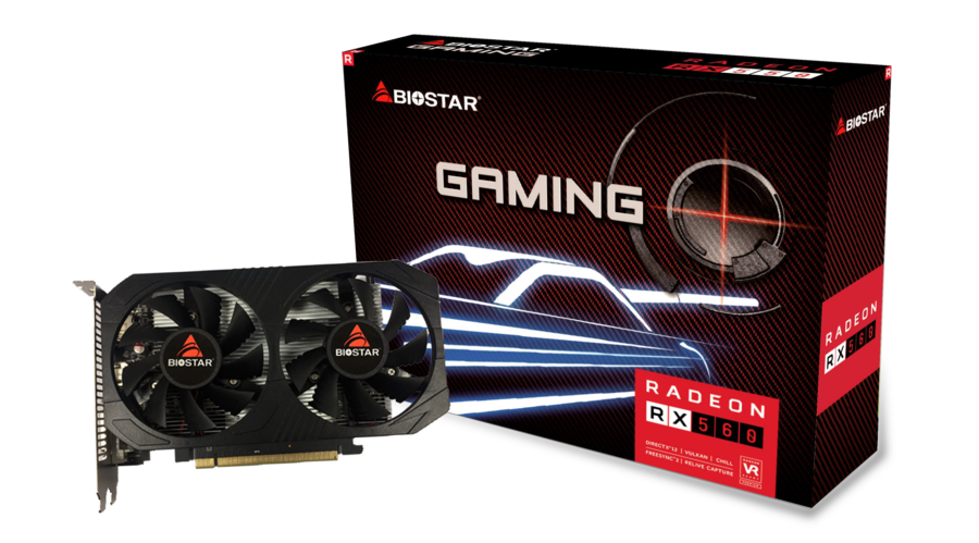 Видеокарта PCI-E 3.0 4Gb GDDR5 BIOSTAR RX 560,128b (VA5615RF41) DP/DVI/HDMI купить по самой низкой цене