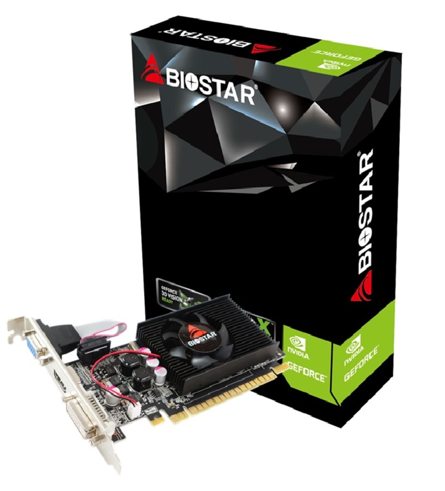 Видеокарта PCI-E 2.0 2Gb GDDR3 BIOSTAR GeForce GT610 (VN6103THX6) 64b, DSub/DVI/HDMI купить по самой низкой цене