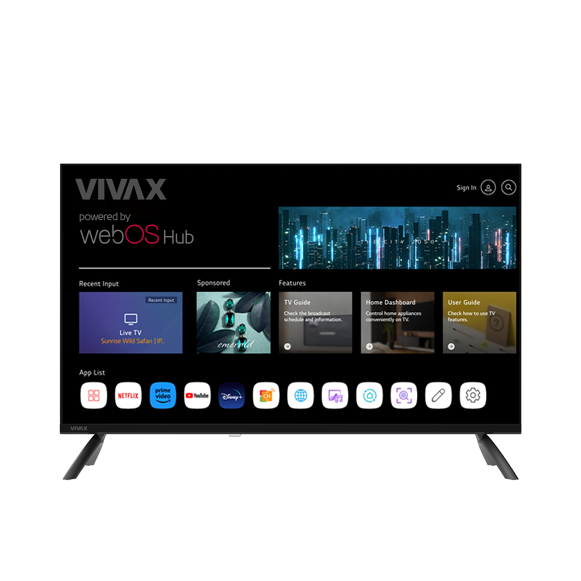 32' Телевизор LCD VIVAX IMAGO TV-32LE110WO (SmTV, WiFi/BT, HDMI/USB/LAN, HD, DVB-T2/C/S2, webOS)  0001382080 купить по самой низкой цене