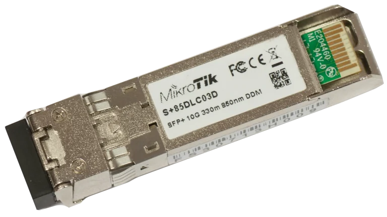 Модуль оптический SFP+ MikroTik (S+85DLC03D) 10G Multi Mode 300m 850nm купить по самой низкой цене