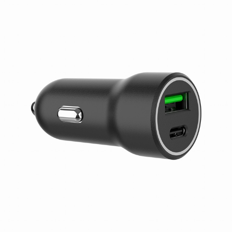 Зарядное устр.автомоб. 2*USB GEMBIRD (TA-UC-A2PDQC20-CAR-01) 12-24V -> 1*USB Type-A + 1*USB Type-C PD, 20W купить по самой низкой цене