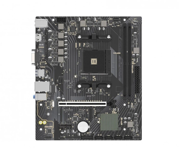 M/B S-AM4:Sapphire A520M-E (52119-04-40G) 2*DDR4, 1*PCIE x16+1*PCIE x1, HDMI/D-Sub, M2, GLan, Micro-ATX купить по самой низкой цене
