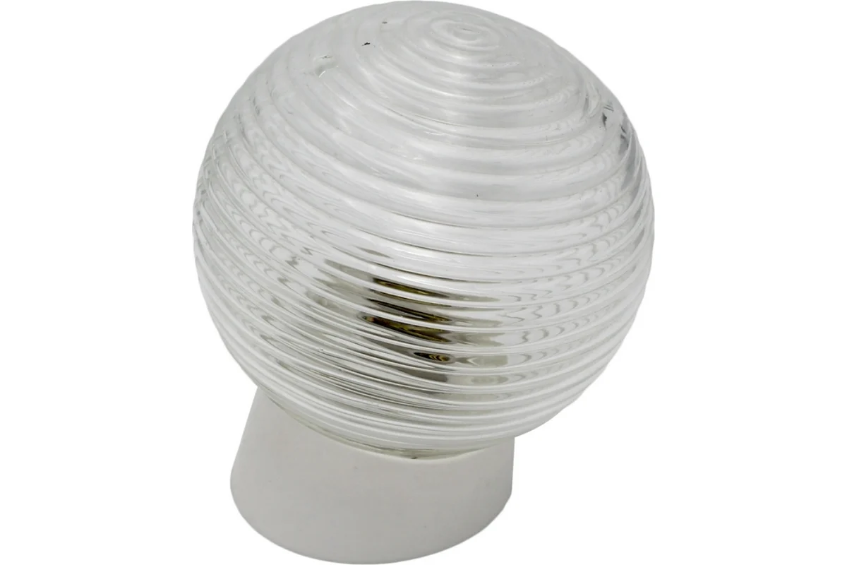 Светильник НБП 01-60-004 У3, прямое белое, со стеклом -  шар (ВЭПС) купить по самой низкой цене