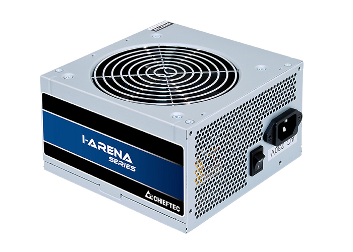 Блок питания 500W CHIEFTEC iArena GPB-500S BULK (без кабеля питания) ATX 2.3, 24+8+8pin, Fan 12см, APFC, 85+ купить по самой низкой цене