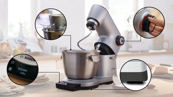 Кухонный комбайн Bosch OptiMUM MUM9BX5S22 (1600Вт, 5.5л, 7 скор, корпус - нержавеющая сталь) купить по самой низкой цене