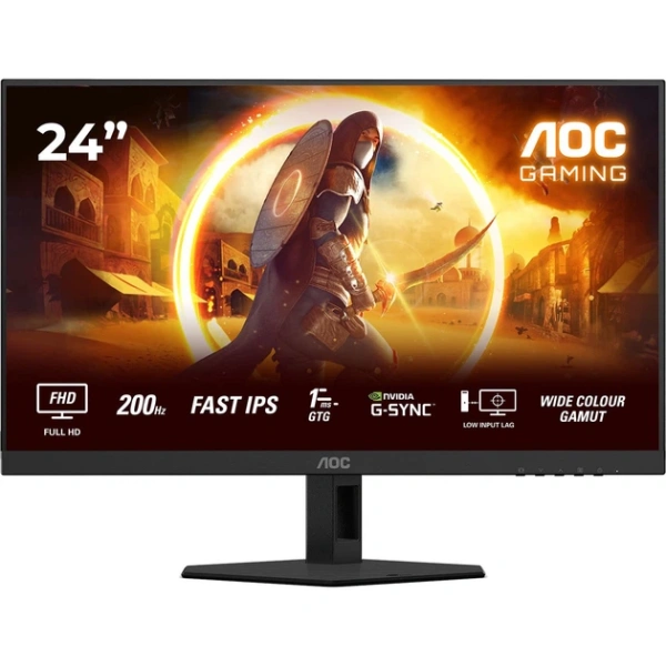 Монитор 24' AOC 24G4HRE (IPS, 1920x1080 200Hz, 80M:1, 1мс GtG, 300кд/м2, 2*HDMI/DP, SPK 2*2Вт) купить по самой низкой цене